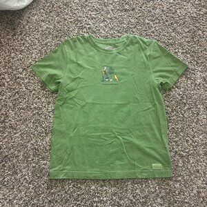 Life Is Good Green T-Shirt Womens Size Small